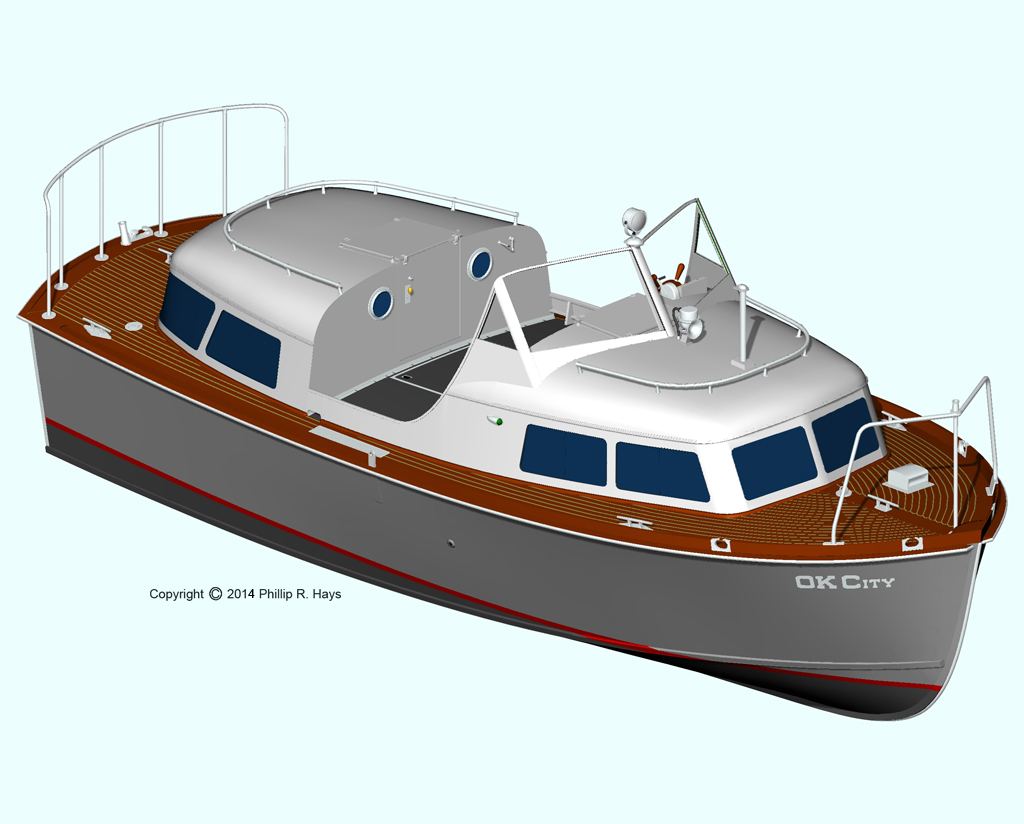 USS Oklahoma City CAD Model Small Boats